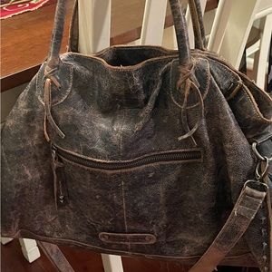 Bed Stu Rockaway Distressed Satchel - Color is Taupe Driftwood